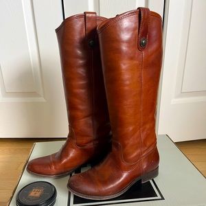 Frye Melissa Button Riding Boots—Extended Calf